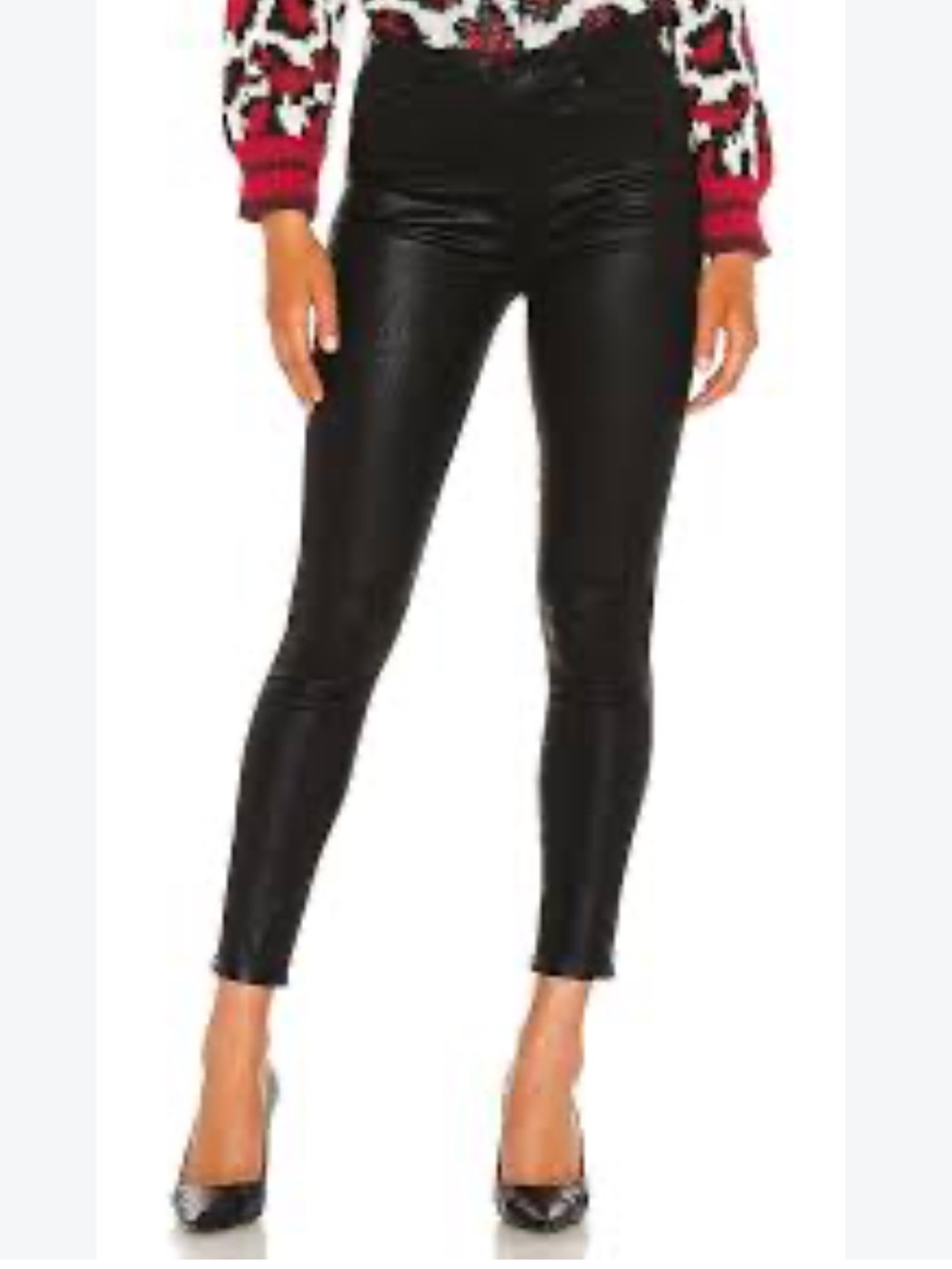 Mother Jeans The Looker in Cracked Shadow Coated Skinny Jeans sz 25